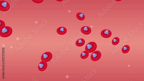 red blood cell carry oxygen molecule float in bloodstream