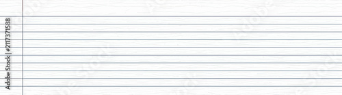 Canvas Print Clean White Lined Paper Background