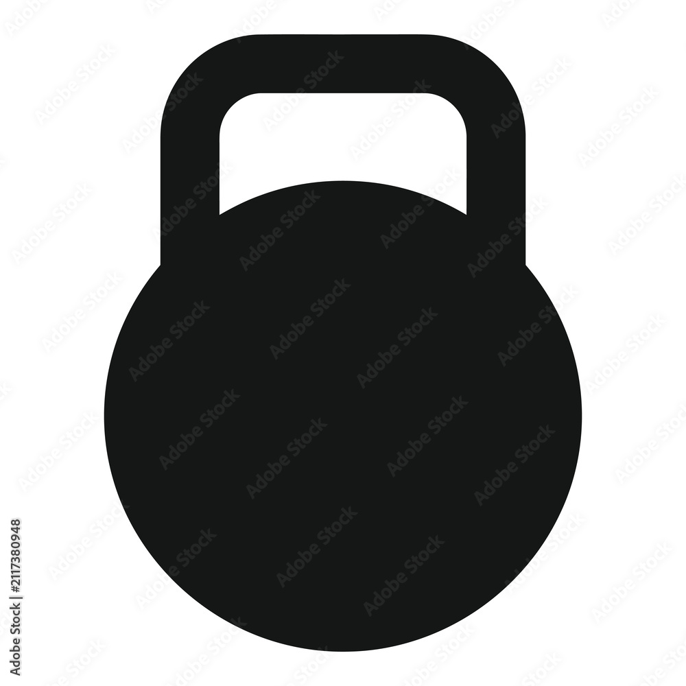 Fototapeta premium Kettlebell weightlifting fitness equipment for exercise and strength training icon