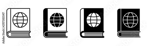 Fotografie Hardcover Book With Globe Emblem On Cover.