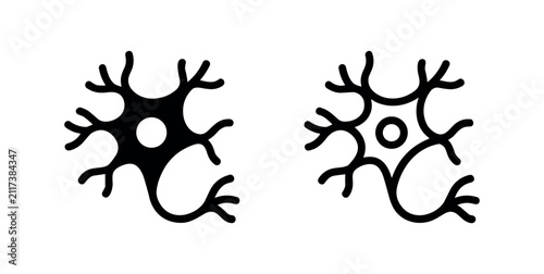 Foto Neuron Nerve Cell Icon - Neuroscience, Brain, and Thinking Symbol