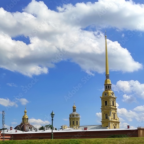 Bild auf Leinwand The Peter and Paul Cathedral, located within the Peter and Paul Fortress