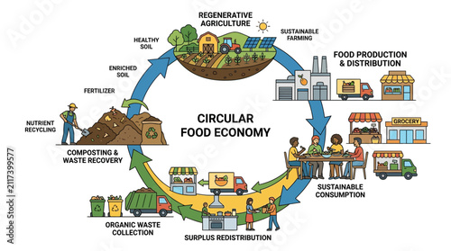 Circular Food Economy Diagram