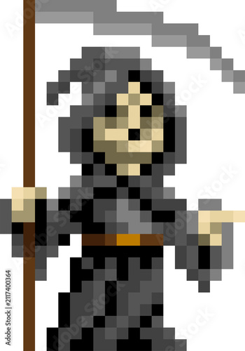 A pointing grim reaper deat...