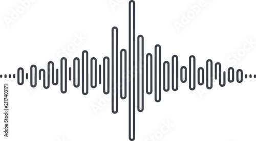 Фотография Dark gray line graph showing fluctuating vertical bars resembling an audio wavef