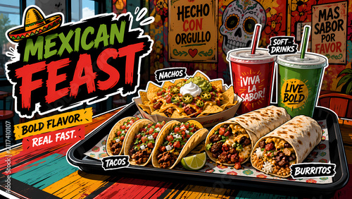 Mexican Food Cuisine Traditional Tacos Burrito Chili Salsa Pepper Lime