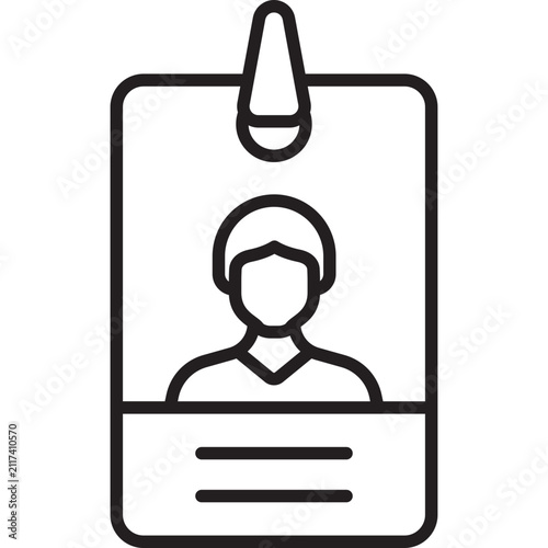 ID Card Identity Identification Outline Vector Icon