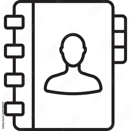 Address Book Contacts Directory Outline Vector Icon