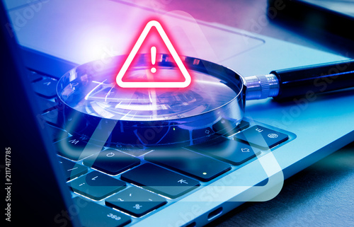Malware attack virus alert , malicious software infection , cyber security awareness training to protect business information from threat attack