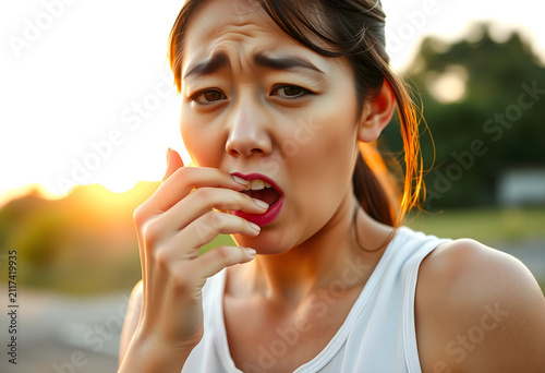 Young asian woman with a wo...