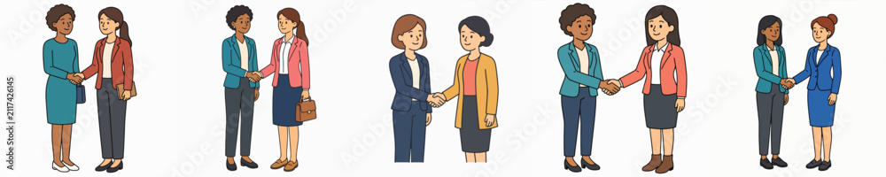 Fototapeta premium two businesswoman shaking hands
