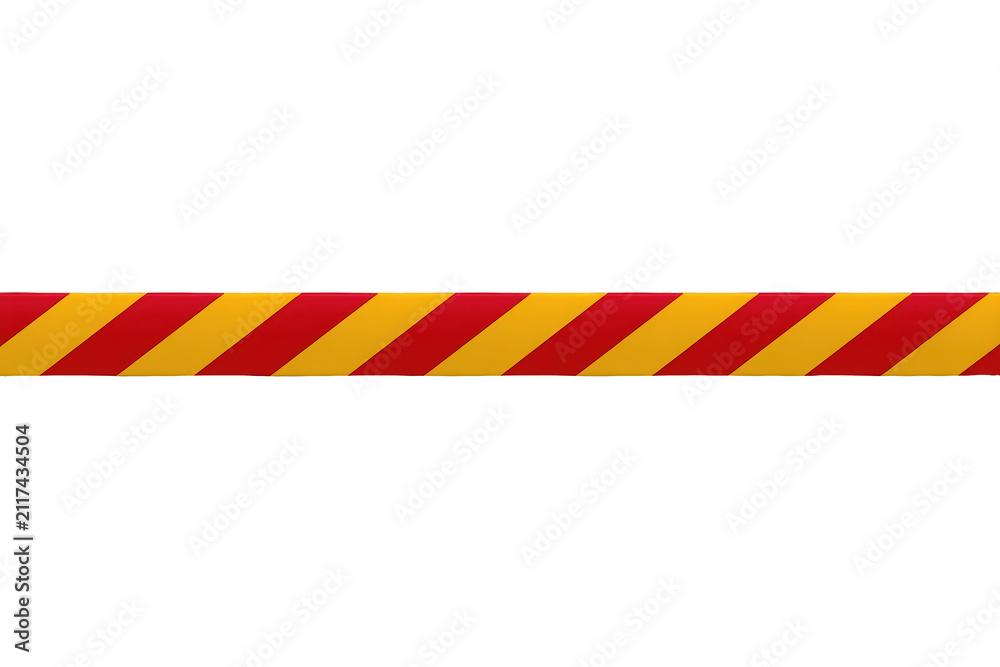 Fototapeta premium Red and yellow diagonal hazard stripe
