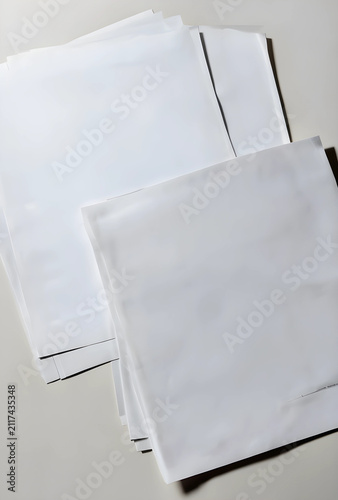 Stack of blank white paper ...