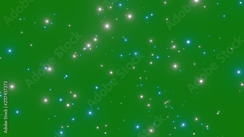 Blue and white sparkling twinkling particles overlay with green screen 4k seamless looping glowing glitter stars 