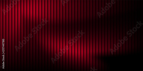 Bild auf Leinwand Abstract dark background displays glowing vibrant red vertical lines interrupted by smooth, undulating light patterns suggesting intense energy or digital motion perfect for modern graphic overlays
