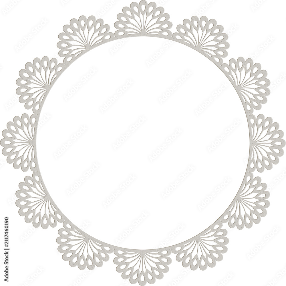 Obraz premium Embossed Round Lace Frame