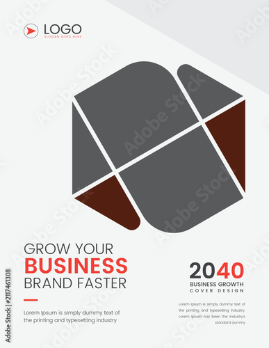 Grow your business cover design template