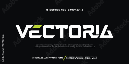 Quadro su tela Vectoria abstract sports logo alphabet fonts