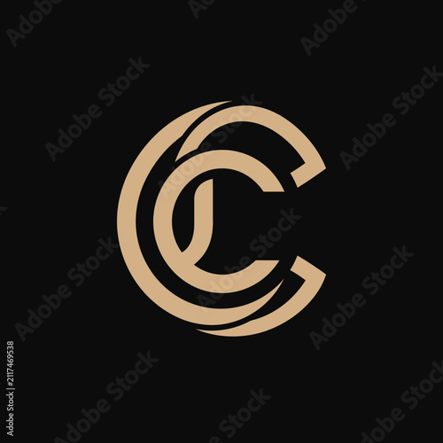 Elegant Creative Emblem Abstract Logo Design On Dark Background