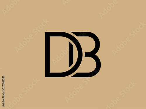 Elegant D B Initials Monogram Logo Design