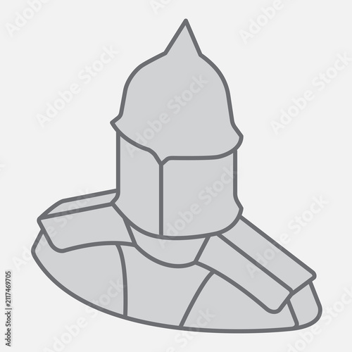 Картината върху платно Knight isometric icon, valor, chivalry concept