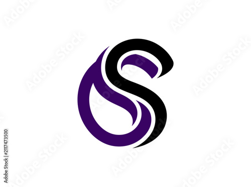 Elegant And Modern Stylized Letter S Insignia On White