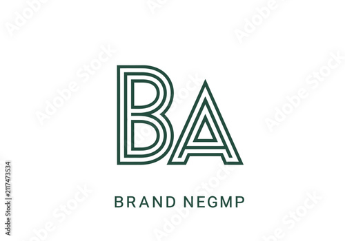 Elegant BA Monogram Logo Design For Brands And Corporate Identity