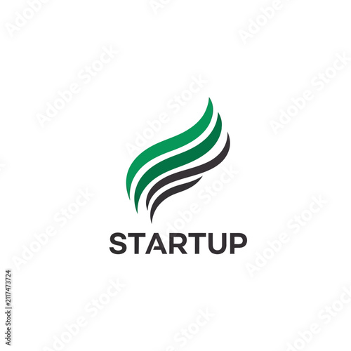 Dynamic Swirl Emblem Symbolizing Business Growth Innovation And New Ventures
