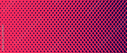 Foto Diagonal lines narrowing toward edges and denser at center, overlaid on a bold two-tone gradient background transitioning from hot pink to deep midnight blue, creating a dynamic vector pattern