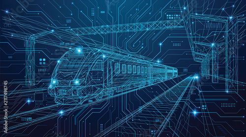 Futuristic High-Speed Train in a Digital Circuit Network Environment
