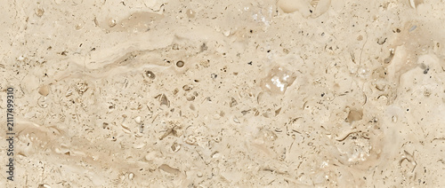 Foto Fossil-rich beige limestone texture featuring an organic composition of cream an