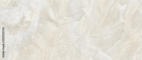 Canvas Print Marble texture with light white onyx stone layers delicate ivory veins and misty