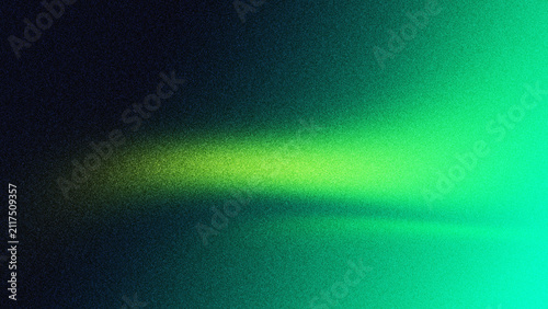 Cuadro en lienzo Glowing neon green grainy texture background blurred lime light beam gradient bl