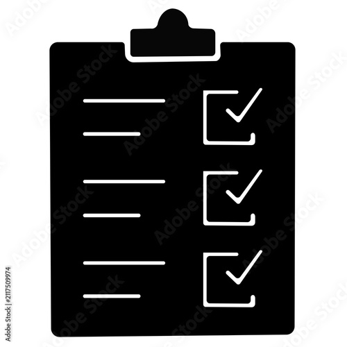 clipboard icon isolated on white background