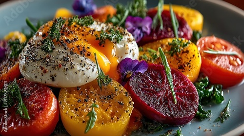 Heirloom Tomatoes with Mozzarella.