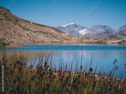 Photography lake and mountains
