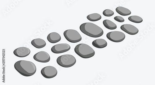 Stepping Stones Path Illustration.