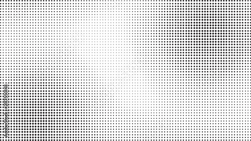 Halftone pattern background, black and white gradient dot texture, abstract geometric pop art vector illustration for modern graphic design