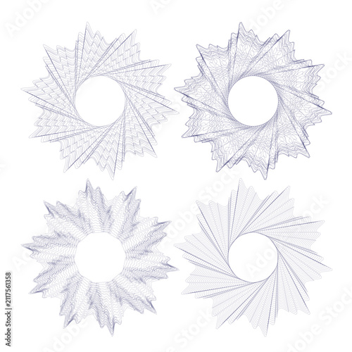 Guilloche Watermark Vector Background  Security Pattern, Banknote Line Ornament, Certificate Design, Editable EPS