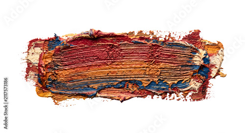 Fotografía Thick colorful impasto oil paint brush stroke
