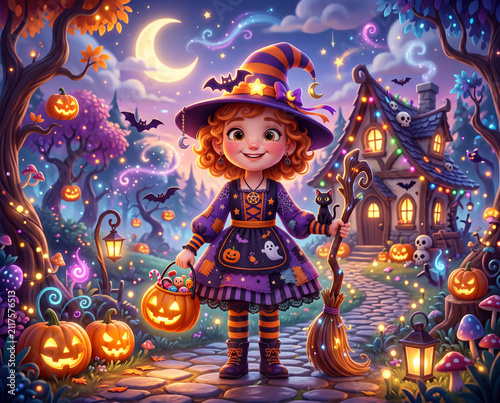 Süße Halloween Hexe, 3D Design
