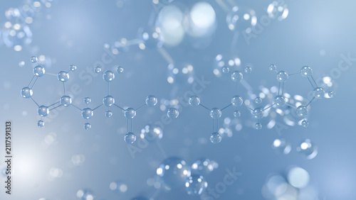 copper histidinate molecular structure 3d, copper replacement agent structural chemical formula view from a microscope