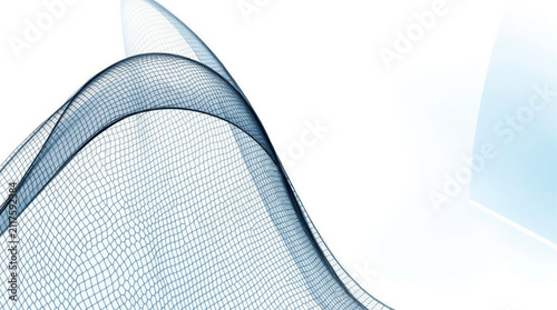 Abstract Background with Neon Pink and Blue Glowing Curved Lines