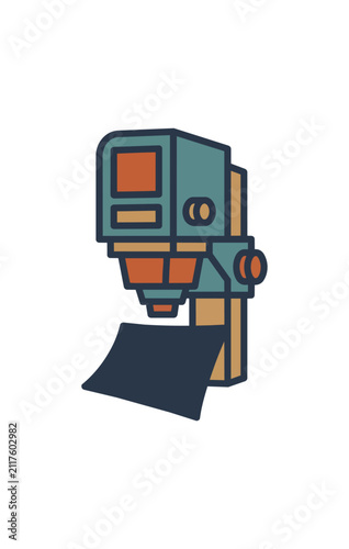 Retro styled imaging device illustration