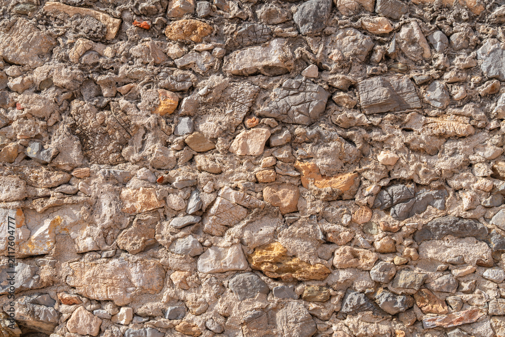 Fototapeta premium Stone wall closeup
