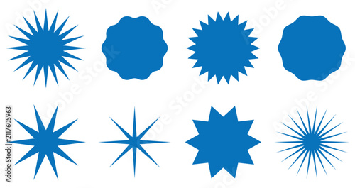 Fotografía Set of red starburst, sunburst badges, Sale sticker, price tag, starburst icon set