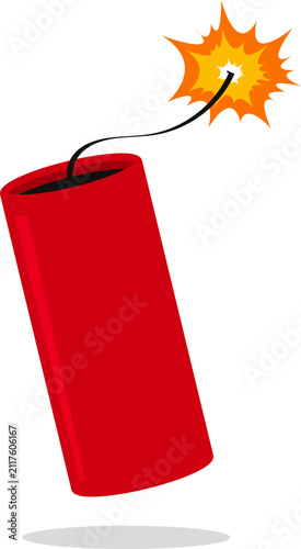 Фотография Dynamite Stick With Burning Fuse