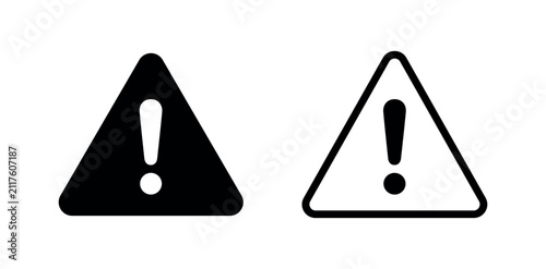 Bild auf Leinwand Warning triangle alert and attention error icon set