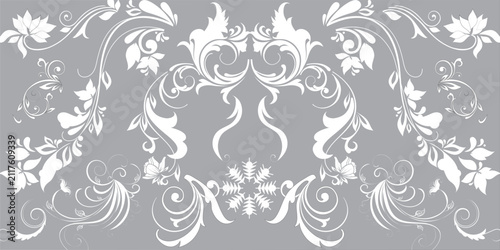 Quadro su tela Damask seamless pattern element