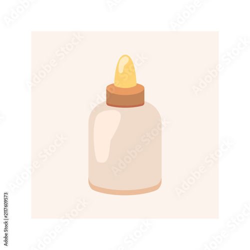 Minimalist Illustration of a Glue Bottle for Crafting and School Projects
